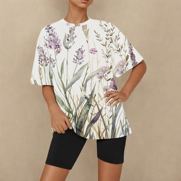 Sakmal Womens Pajamas Sets Plus Size Short Sleeve Shorts Pant Oversize Floral Loose Fit Ladies Pajamas