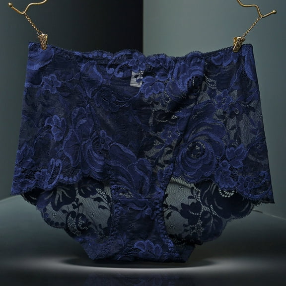 Sakmal Womens Panties Full Coverage Plus Size Briefs Panties Blue Comfort Womens Underwear 3XL