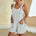 thumbnail image 1 of Sakmal Womens Shorts Green Overalls Comfy High Waisted Jumpsuit 6" Shorts with Pockets, 1 of 5
