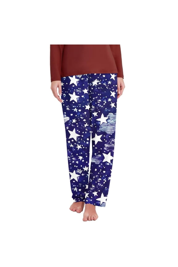 Womens Sleep Pants Plus Size Pajama Bottoms Ladies Lounge Pants L