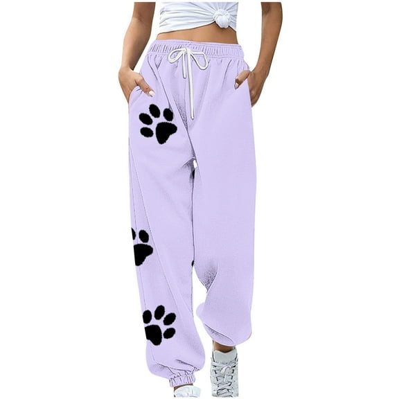 Sakmal Womens Sweatpants Plus Size Joggers Pants Hiking Graphic Stretchy Jogger Pants for Women L