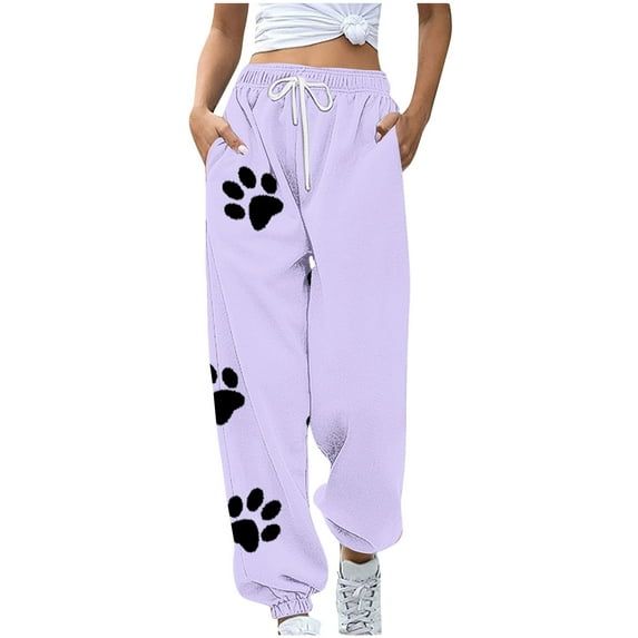 Sakmal Womens Sweatpants Plus Size Joggers Pants Hiking Graphic Stretchy Jogger Pants for Women L
