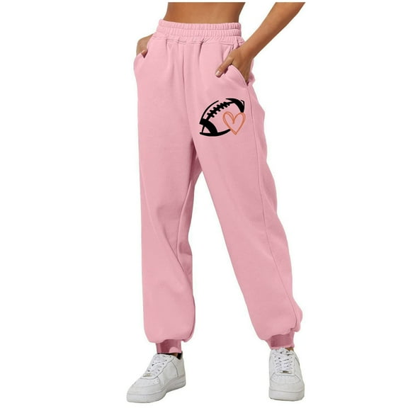 Sakmal Womens Sweatpants Baggy Joggers Pants Hiking Casual Pink Graphic Sweatpants Women XL