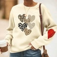 thumbnail image 1 of Sakmal Womens Sweatshirts Beige Cute Sweatshirts Heart Soft Fall Fashion Tops, 1 of 5