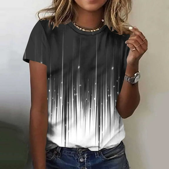 Sakmal Womens T Shirts Dolman Short Sleeve Graphic Tees Silky Oversized T-Shirts Business Casual Tops for Women