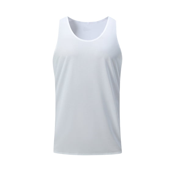 Sakmal Womens Tanks Crew Neck White White Lightweight Camisole Muscle Stringer Gradient Breathable Tunic Tops
