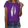 thumbnail image 1 of Sakmal Womens Tops Under $10 Short Sleeve Crew Neck Graphic T-Shirts Womens Shirts Under $5, 1 of 6