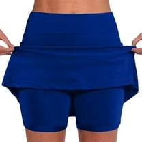 Sakmal Workout Shorts Womens Comfy Blue Tennis 4" Mini Skirt Skorts for Women