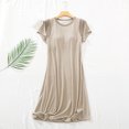 thumbnail image 1 of Sakmal Yellow Moomoo Night dress for Women Cotton Cute Long Mumu Dress Short Sleeve Striped Nightgowns for Women, 1 of 5