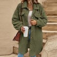 thumbnail image 1 of Sakmal Zip Up Womens Coats Plus Size Sherpa Fleece Jackets Long Green Womens Jackets with Pockets, 1 of 9