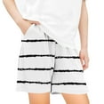 thumbnail image 1 of Sakmal daily life clothes for kids Striped White with pocket shorts casual, 1 of 4