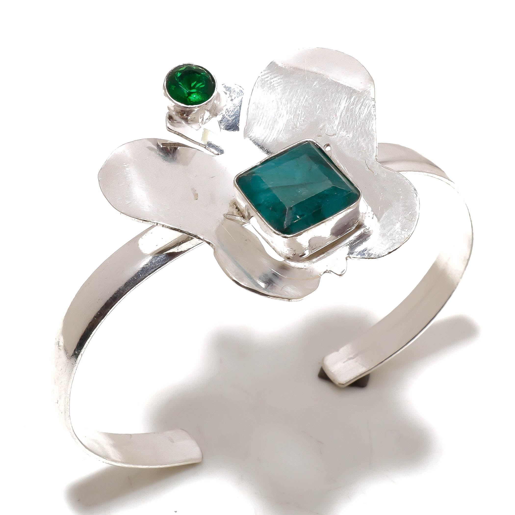 Sakota Mines Emerald Diopside Gemstone Adjustable Bangle Handmade Jewelry BR 214