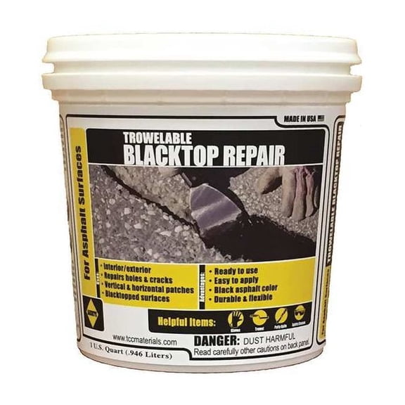 Sakrete Asphalt Repair Compound, Pail, Black, Trowelable Blacktop Repair 120038