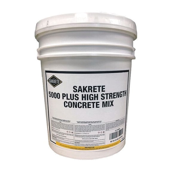 Sakrete Concrete Mix, Pail, Gray, 5000 Plus High Strength 120020