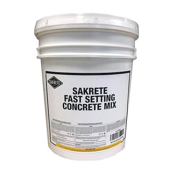 Sakrete Concrete Mix, Pail, Gray, Fast Setting 120019