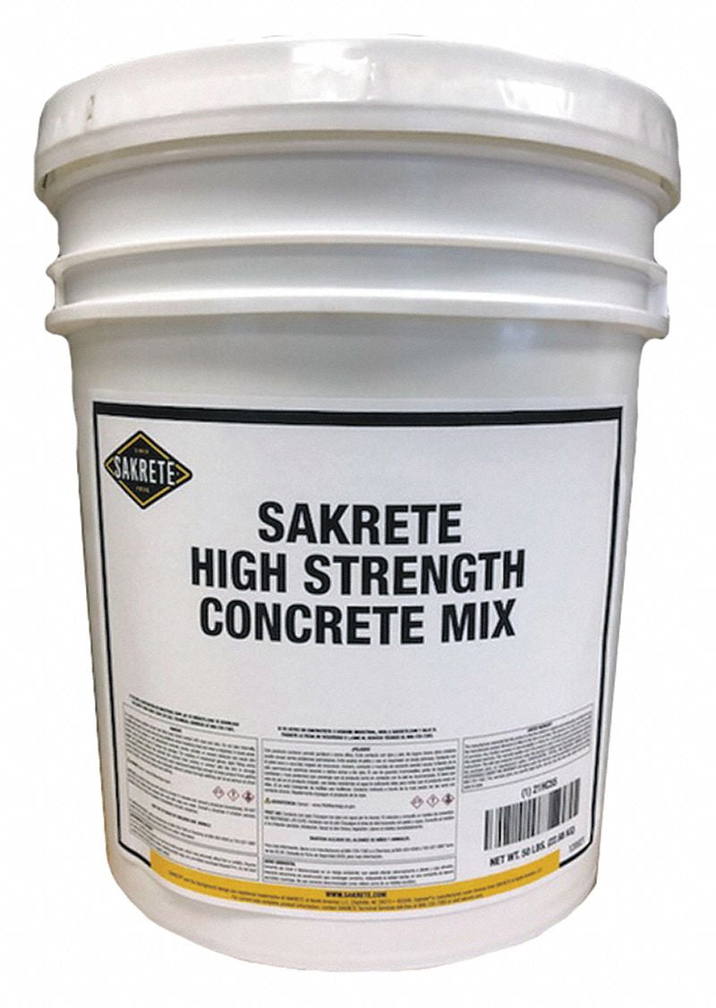 Sakrete Concrete Mix,Pail,50 lb,High Strength 120021