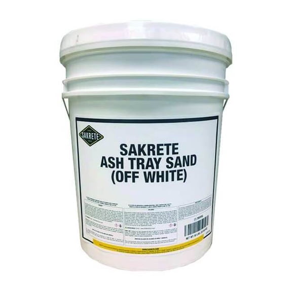 Sakrete Flame Retardant Ashtray with 50 lbs Sand, Off-White