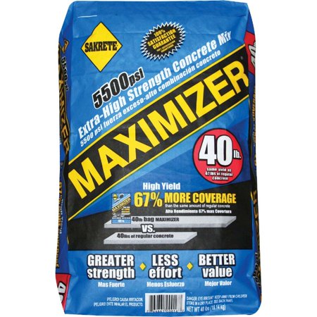 Sakrete® 65200016 Maximizer® Concrete Mix, 40 Lb