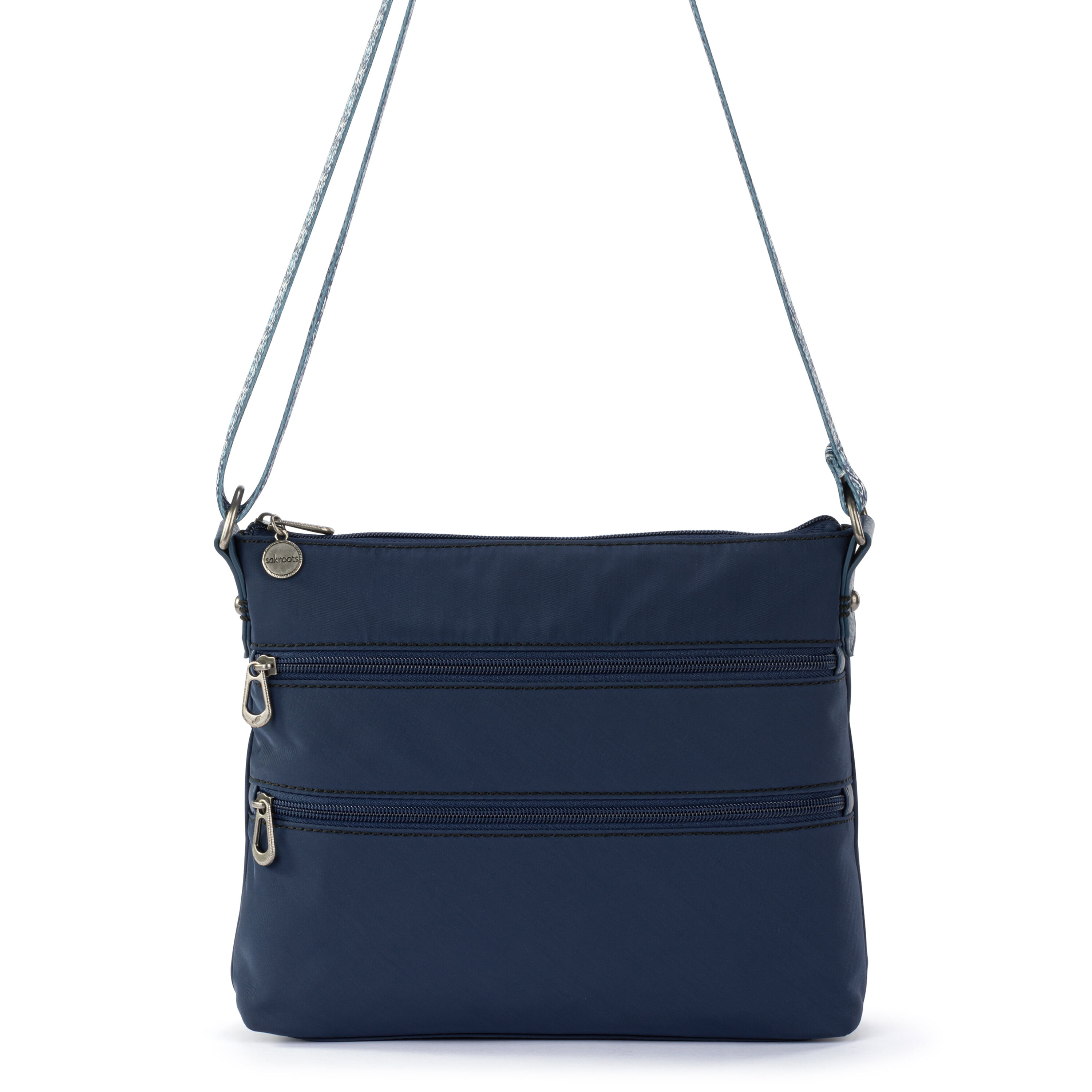 Eco Twill Dark Blue Quilted Canvas Crossbody Tote