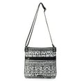 thumbnail image 1 of Sakroots Women's Cotton Coated Canvas Artist Circle Flat Crossbody Bag ,B&W, 1 of 4