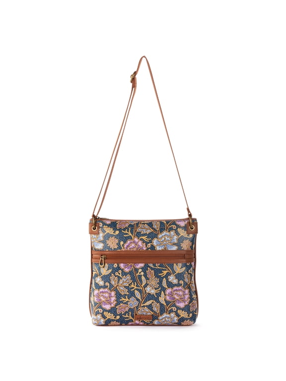 Artist Circle Flat Crossbody , Cotton Coated Canvas