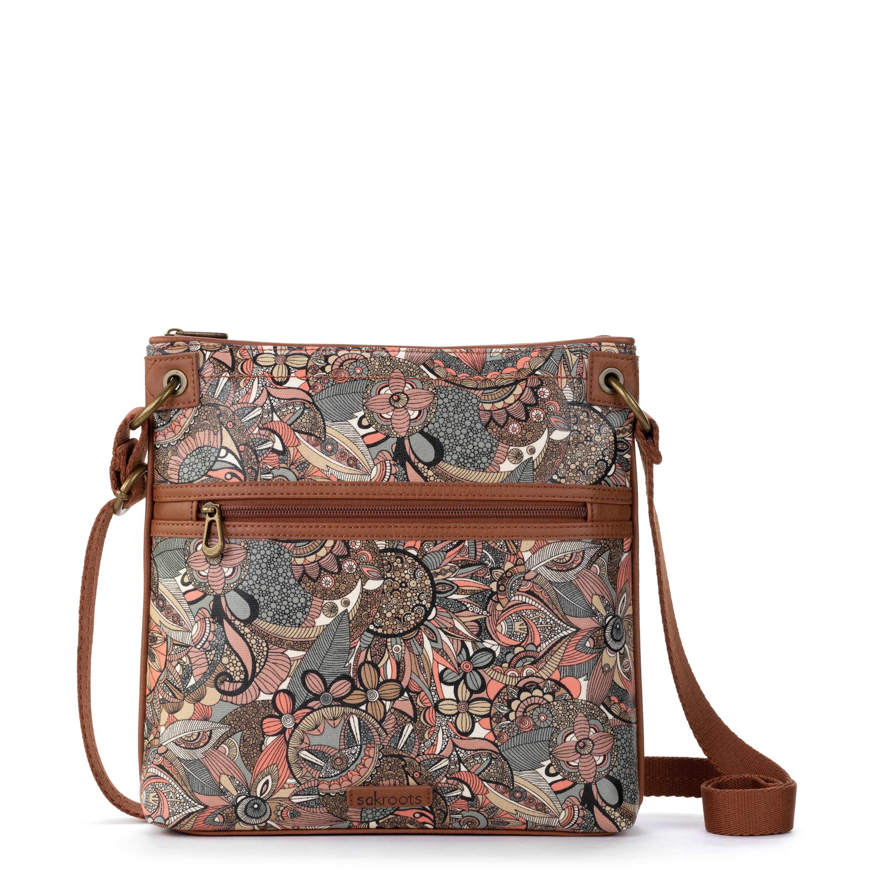 Sakroots Artist Circle Flat Crossbody, Eco-Twill Canvas Sakroots Artist Circle Flat Crossbody, Eco-Twill Canvas