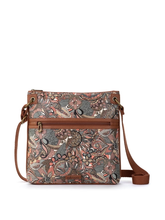 Artist Circle Flat Crossbody, Cotton Coated Canvas