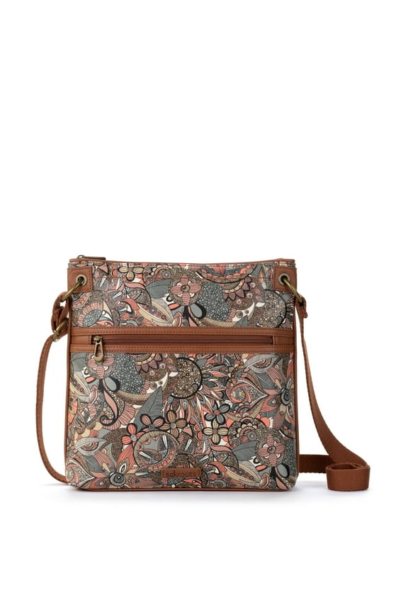 Artist Circle Flat Crossbody, Cotton Coated Canvas