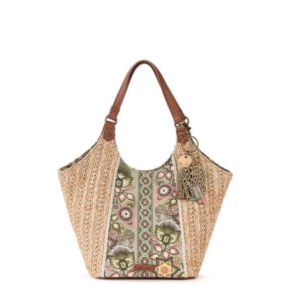 Sakroots Artist Circle Roma Shopper , Synthetic Straw from Recycled Materials