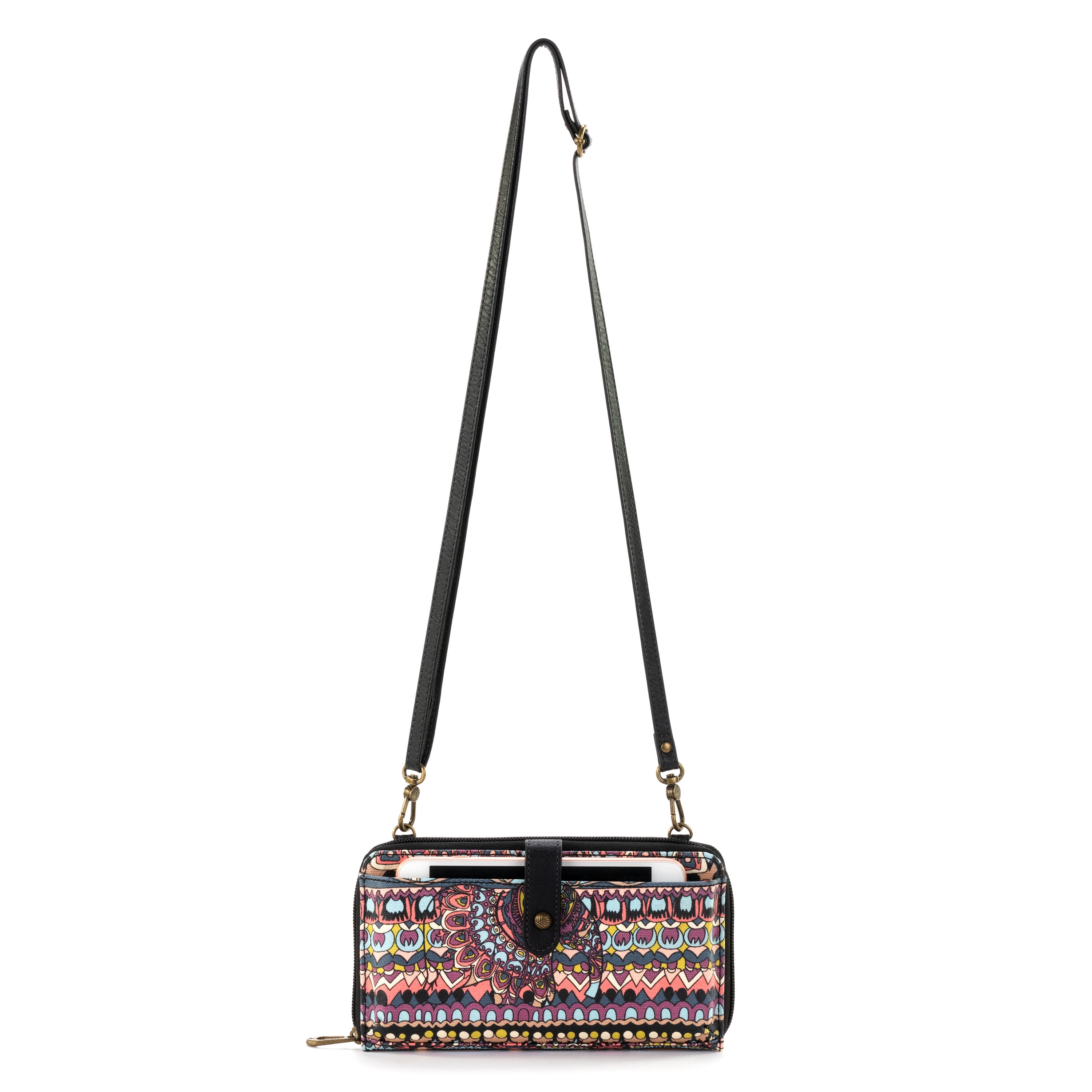 Sakroots Artist Circle Smartphone Crossbody , Cotton Coated Canvas