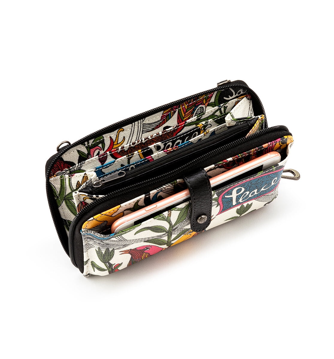 Myra Bag Carmine Upcycled Canvas & Leather Weekender – Rose Color, 17x8x13 Inches, Vintage Style