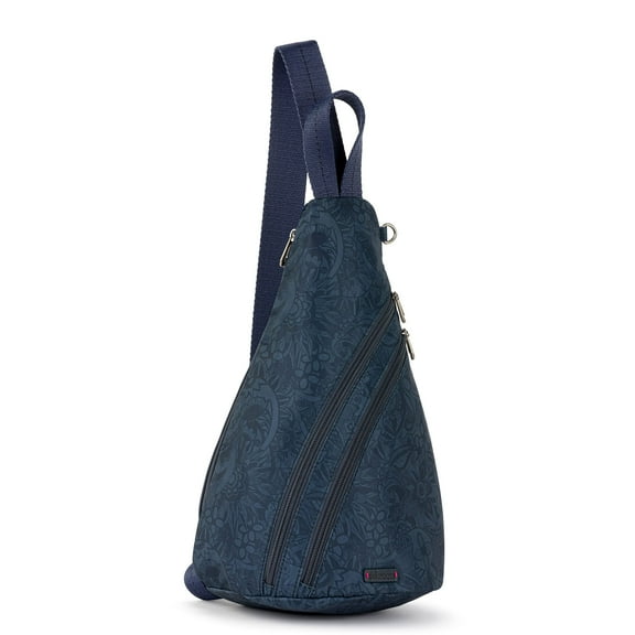 Sakroots Sling Backpack - Women's Shoulder or Crossbody Bag With Multiple Zipper Pockets - "Indigo Spirit Desert"