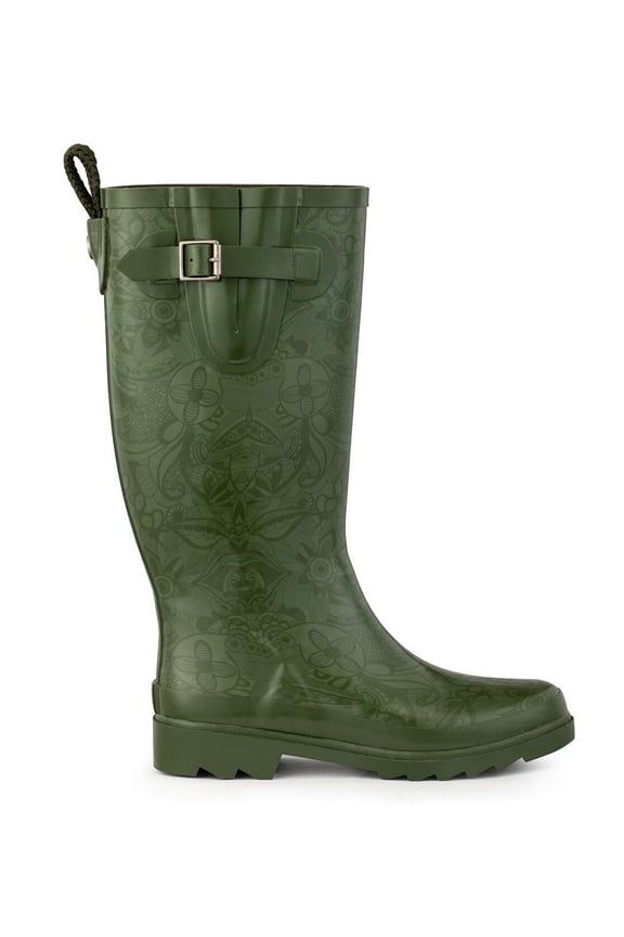 Rhythm Rainboot Knee-High , Rubber , Women's Size 6