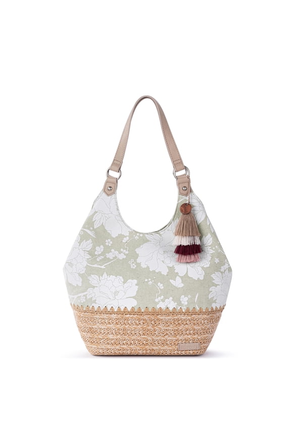 Roma Expandable Shopper , Linen Uncoated Canvas