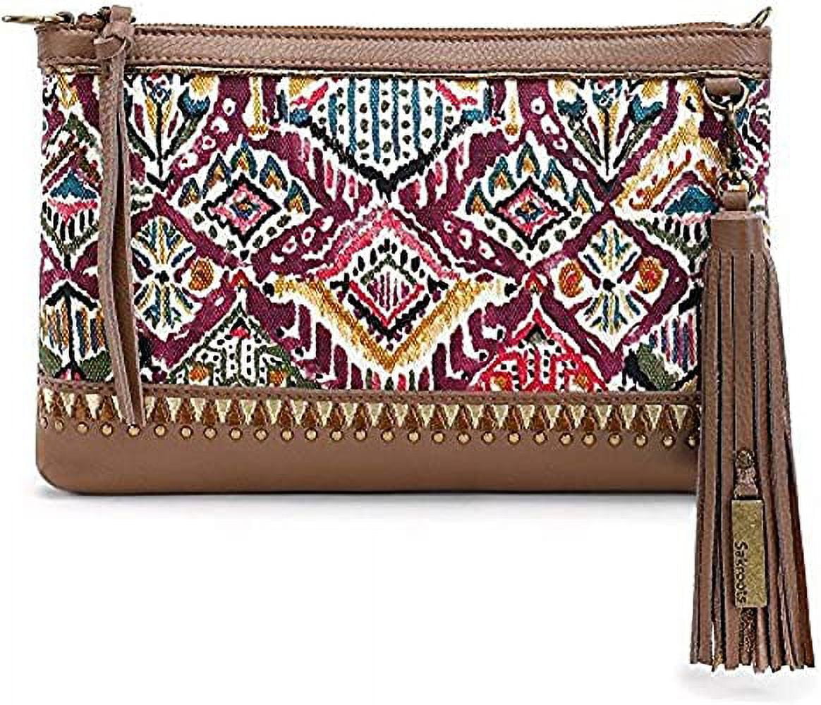 Sakroots Women's Seni Clutch Berry Brave Beauti