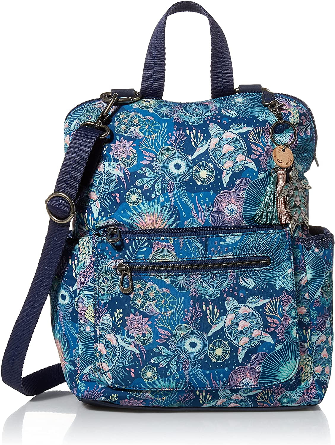 Sakroots womens Eco-twill Loyola Convertible Backpack, Royal  display picture 1