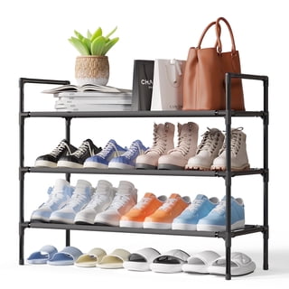 Sakugi 3-Tier Shoe Rack, Sturdy Shoe Organizer, Shoe Shelf Holds up to 16 Pairs of Shoes, Assembled Length, 28 in