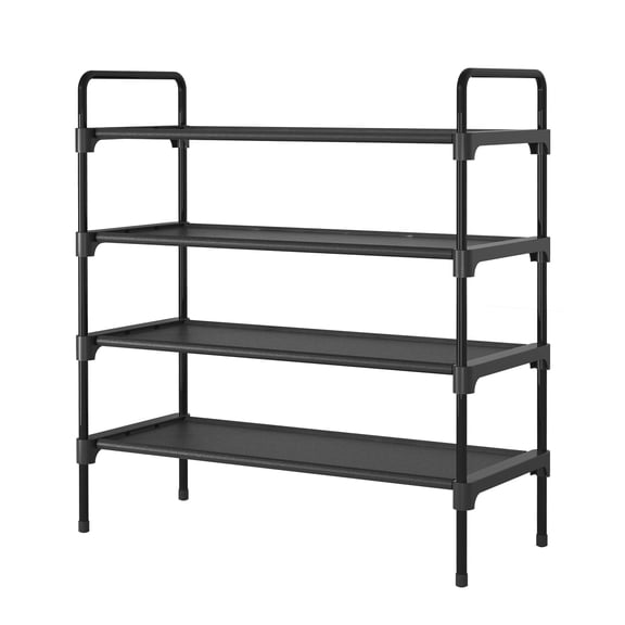 Sakugi 4-Tier Shoe Rack, Sturdy Shoe Organizer, Shoe Shelf Holds up to 20 Pairs of Shoes, Assembled Length 28 in