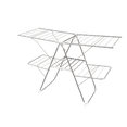 thumbnail image 1 of Sakugi Clothes Drying Rack, 2-Tier Foldable Laundry Drying Rack for Clothing with 32 Rods, Rustproof, Freestanding, for Indoor & Outdoor, 55" x 22.8" x 36.5", Silver and White, 1 of 1