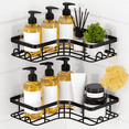 thumbnail image 1 of Sakugi Corner Shower Caddy, 2-Pack Adhesive Shower Organizer, Bathroom Organizers and Storage, Black, 1 of 7