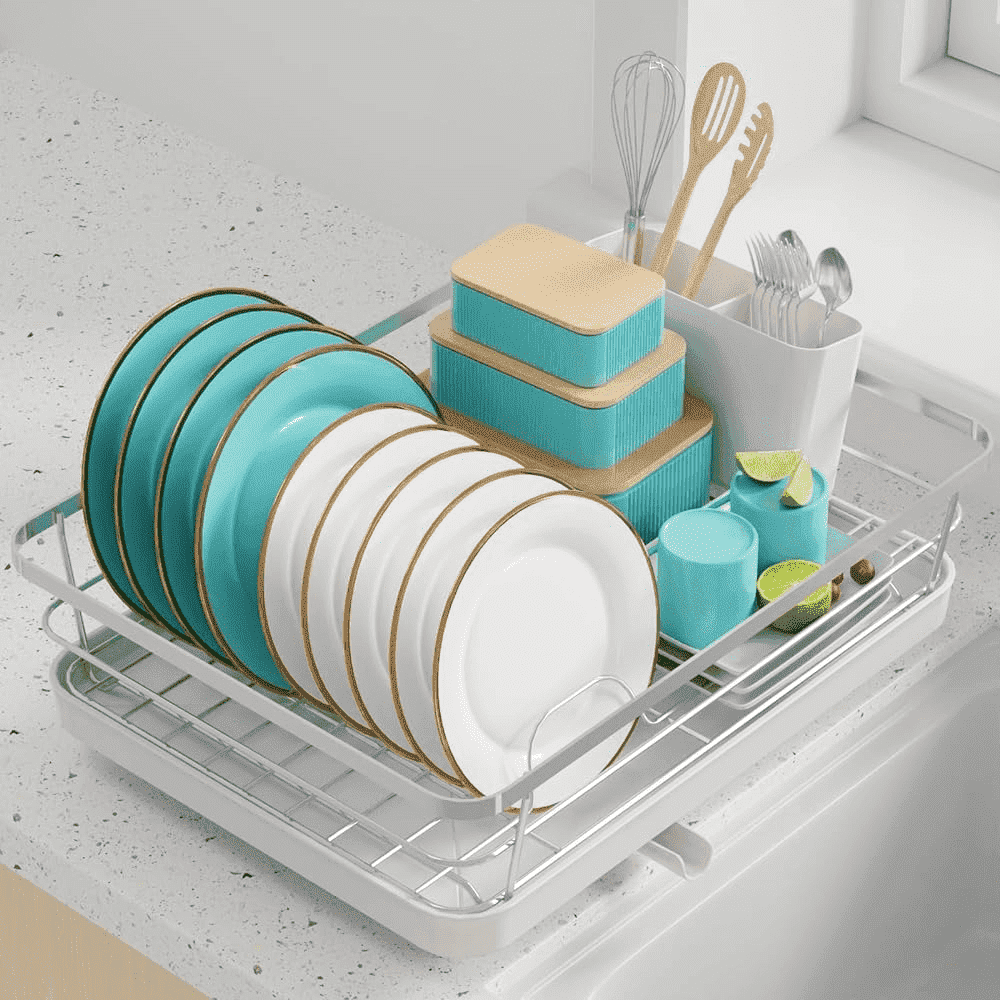 Sakugi Large Dish Drying Rack - Silver