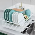 thumbnail image 1 of Sakugi Dish Drying Rack, Compact Dish Racks for Kitchen Counter, White, Large, 1 of 7
