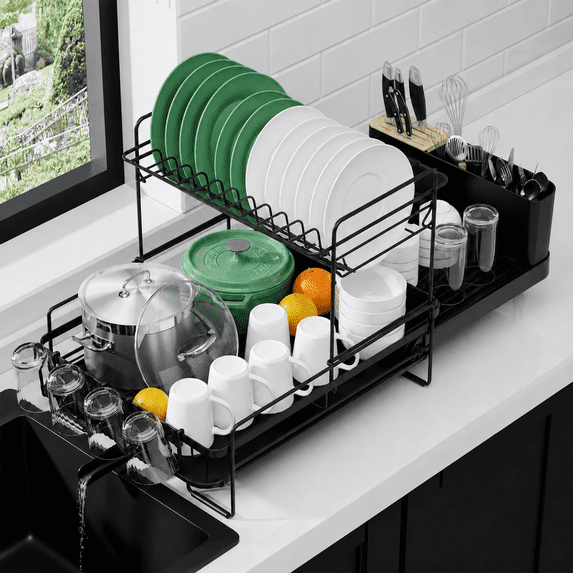 Sakugi Dish Drying Rack, Extendable Dish Drainer, Anti-Rust Dish Rack ...