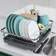 thumbnail image 1 of Sakugi Dish Drying Rack, Compact Dish Racks for Kitchen Counter, Gray, Large, 1 of 7