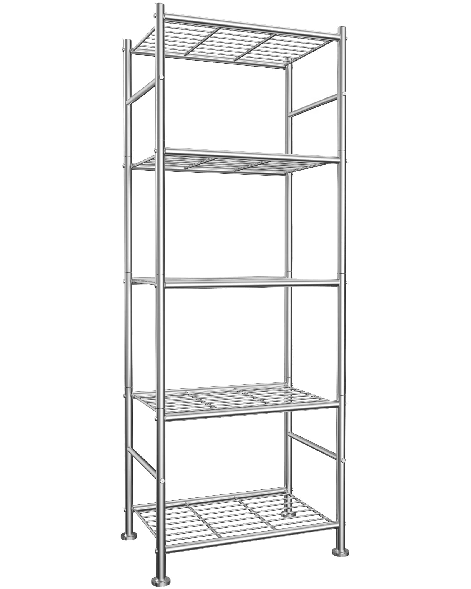 Sakugi 5-Tier Metal Storage Shelves, 18" W x 12" D x 56" H, 750 lb Total Capacity, Rust-Proof Storage Rack