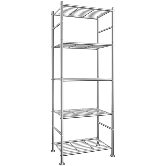 Sakugi 5-Tier Metal Storage Shelves, 18" W x 12" D x 56" H, 750 lb Total Capacity, Rust-Proof Storage Rack