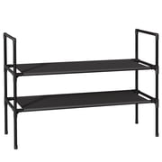 Sakugi 2-Tier Shoe Rack, Sturdy Shoe Organizer, Shoe Shelf Holds up to 12 Pairs of Shoes, Assembled Length, 28 in
