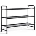 thumbnail image 1 of Sakugi 3-Tier Metal Shoe Rack, Holds up to 16 Pairs, Stackable Shoe Organizer, 25.9 x 11.4 x 19.3 in, Black, 1 of 9