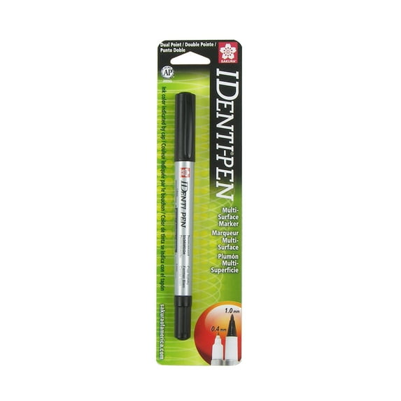 Sakura 44181 Identi-Pen Blister Card Permanent Marker, Black