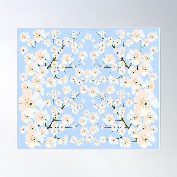 Sakura Bloom Poster Wall Art, Modern Wall Decor For Living Room Bedroom, 8x12 UNFRAMED